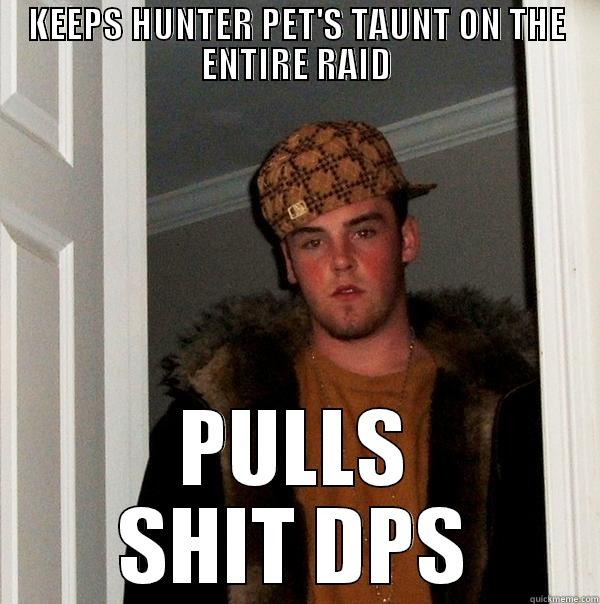 KEEPS HUNTER PET'S TAUNT ON THE ENTIRE RAID PULLS SHIT DPS Scumbag Steve