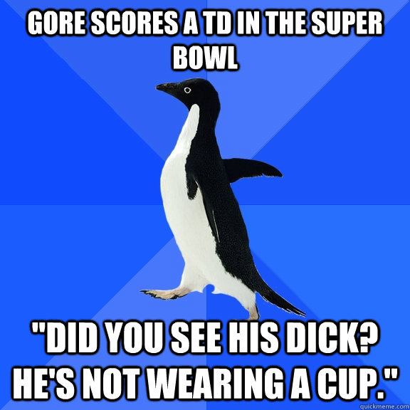 Gore scores a TD in the Super Bowl 