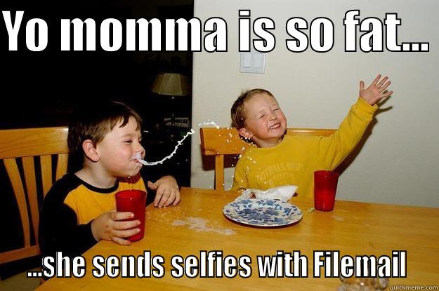 Fat momma selfies - YO MOMMA IS SO FAT...   ...SHE SENDS SELFIES WITH FILEMAIL  yo mama is so fat