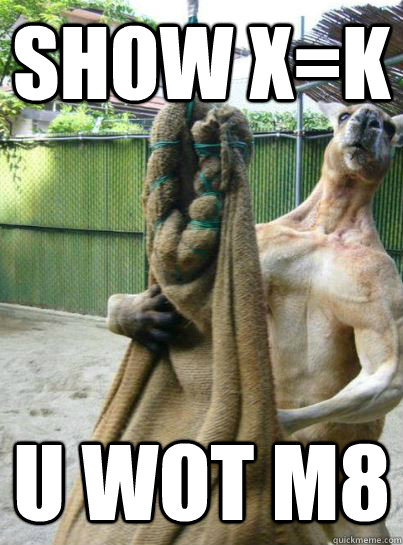 Show x=k U WOT M8  