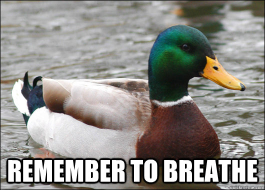  Remember to breathe  Actual Advice Mallard