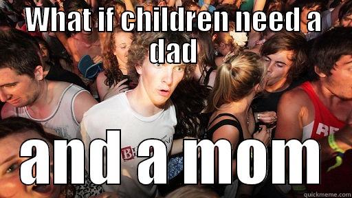 WHAT IF CHILDREN NEED A DAD AND A MOM Sudden Clarity Clarence