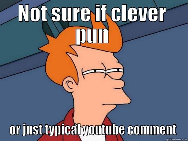 NOT SURE IF CLEVER PUN OR JUST TYPICAL YOUTUBE COMMENT Futurama Fry