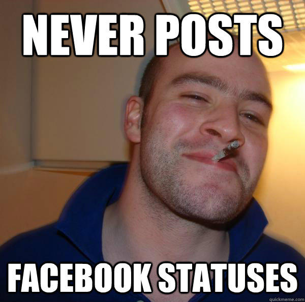 Never Posts Facebook statuses  