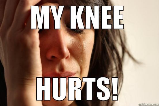 MY KNEE HURTS! First World Problems