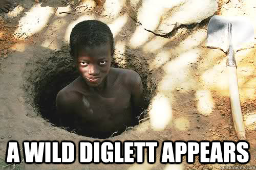  a wild Diglett appears    
