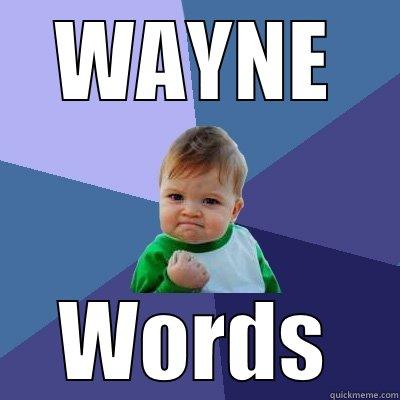 WAYNE WORDS Success Kid