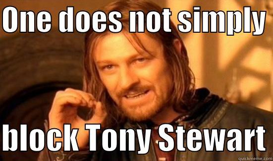 ONE DOES NOT SIMPLY   BLOCK TONY STEWART Boromir