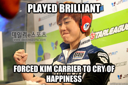 played brilliant forced kim carrier to cry of happiness  