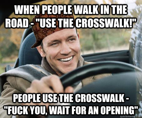 When people walk in the road - 