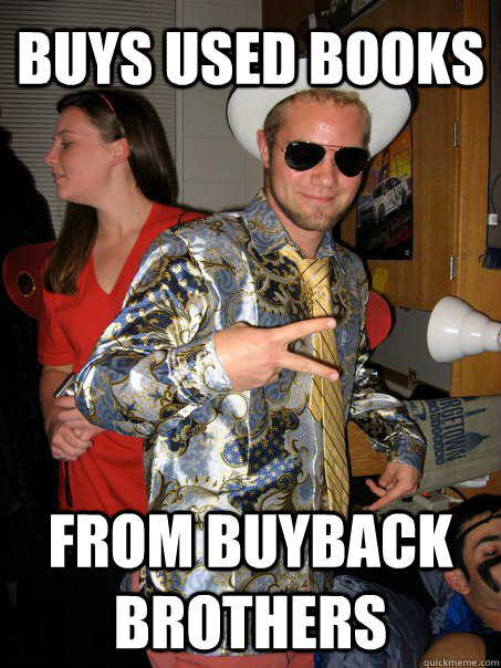 buys used books from buyback brothers  Georgetown Hipster Male