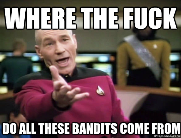 where the fuck do all these bandits come from  Annoyed Picard HD