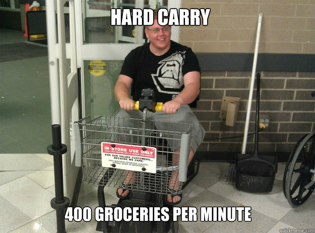 hard carry 400 groceries per minute - hard carry 400 groceries per minute  cash and carry