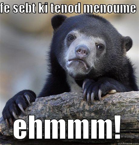 FE SEBT KI TENOD MENOUME  EHMMM! Confession Bear