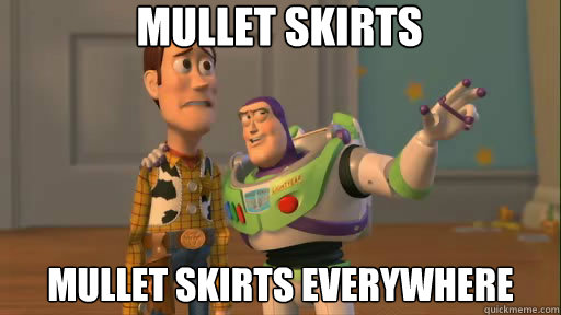 mullet skirts mullet skirts everywhere  Everywhere