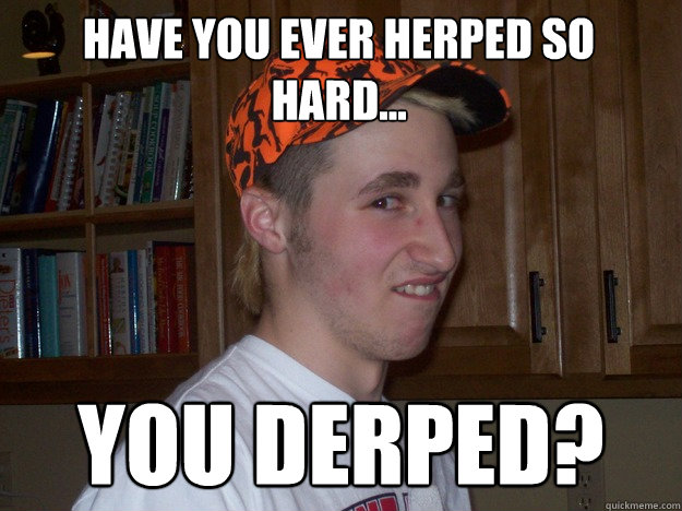 Have you ever herped so hard... You derped? - Have you ever herped so hard... You derped?  herp a derp