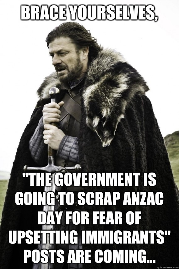 Brace yourselves, 