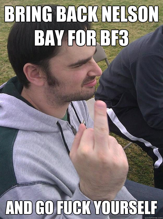 BRING BACK NELSON BAY FOR BF3 AND GO FUCK YOURSELF  