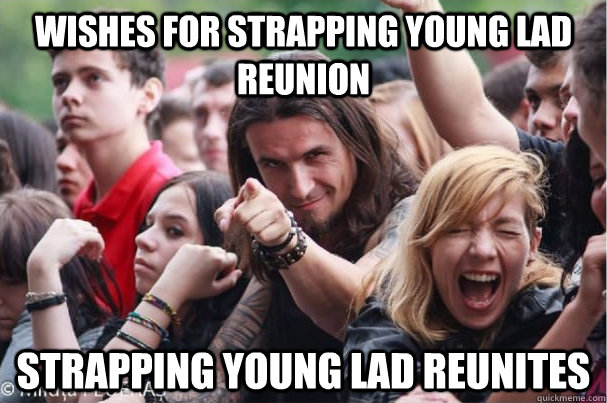 Wishes for strapping young lad reunion  strapping young lad reunites  Ridiculously Photogenic Metalhead