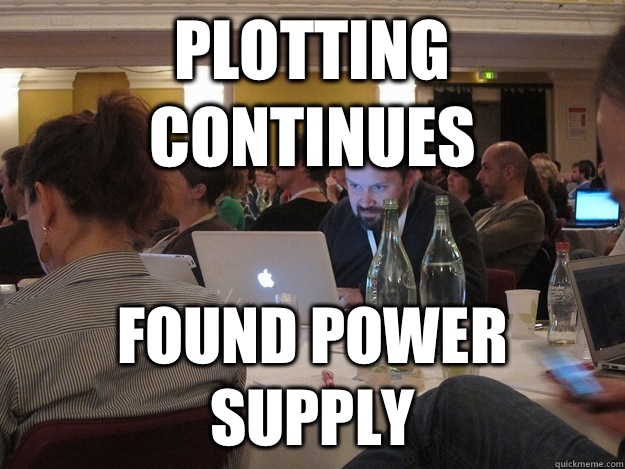 PLOTTING CONTINUES FOUND POWER SUPPLY  Plotting Tom Coates