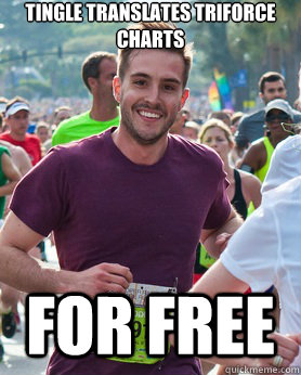 TINGLE TRANSLATES TRIFORCE CHARTS FOR FREE  Ridiculously photogenic guy