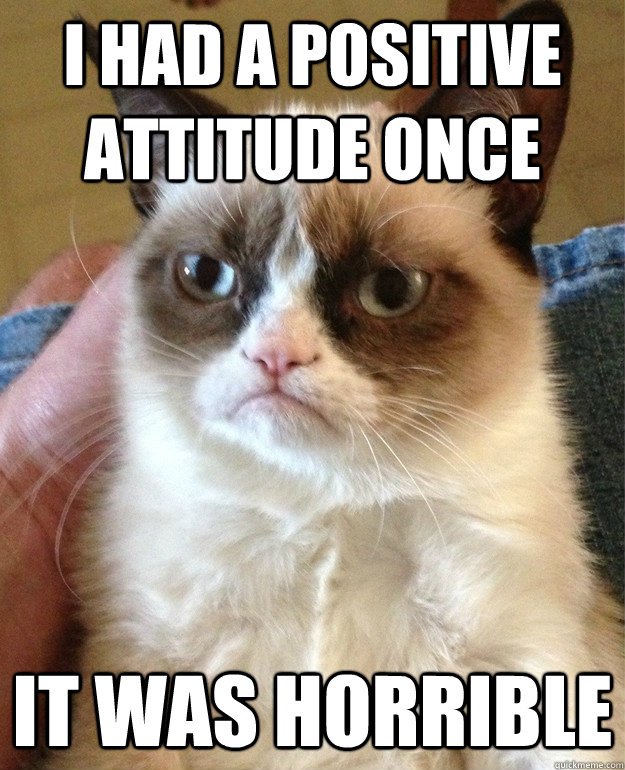 I had a positive attitude once  it was horrible  - I had a positive attitude once  it was horrible   Misc