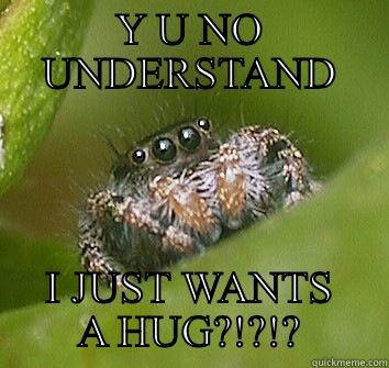 Y U NO UNDERSTAND I JUST WANTS A HUG?!?!? Misunderstood Spider