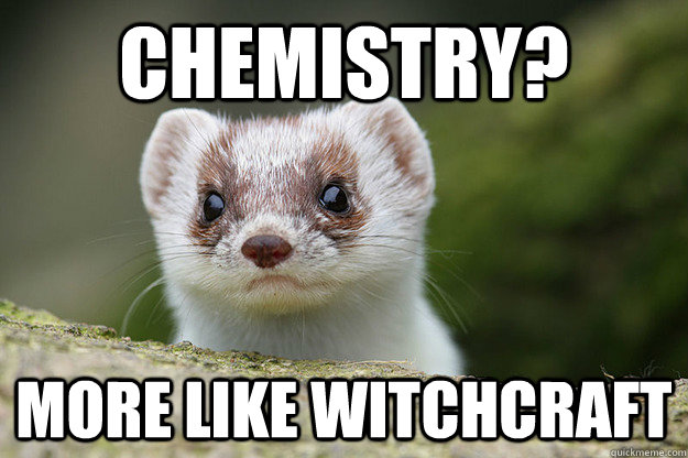 Chemistry? more like witchcraft - Chemistry? more like witchcraft  English Major Ermine