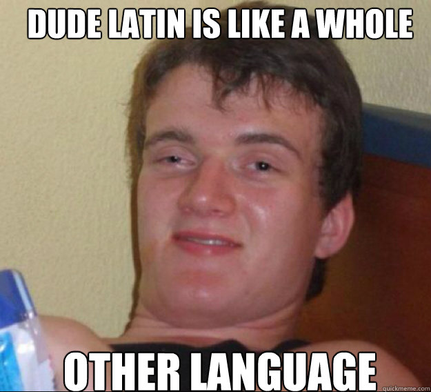 Dude Latin is like a whole other language - Dude Latin is like a whole other language  ten guy