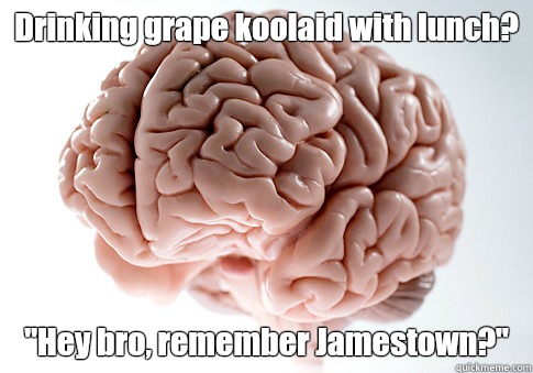 Drinking grape koolaid with lunch? 