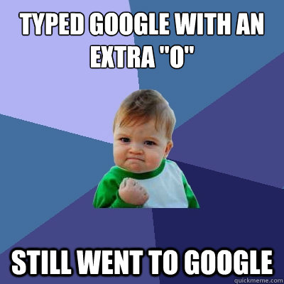 Typed google with an extra 