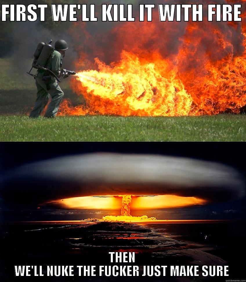 Nuke it - FIRST WE'LL KILL IT WITH FIRE  THEN WE'LL NUKE THE FUCKER JUST MAKE SURE Misc