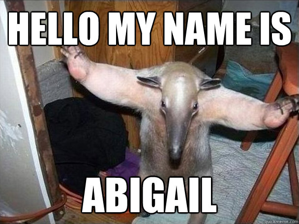 hello my name is Abigail  I got this