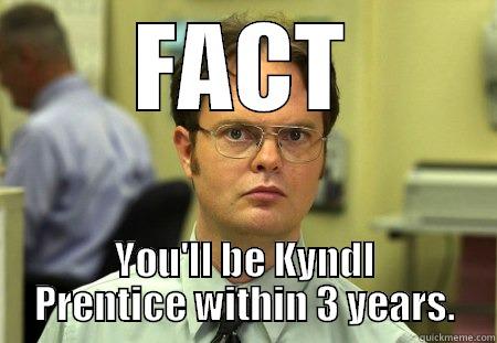 Dwight Meme - FACT YOU'LL BE KYNDL PRENTICE WITHIN 3 YEARS. Dwight