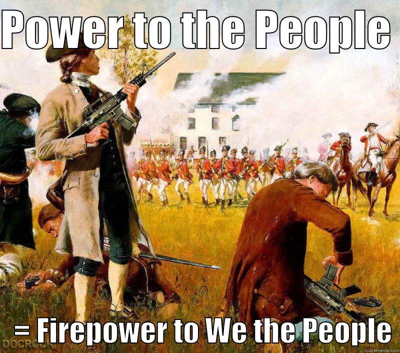 POWER TO THE PEOPLE     = FIREPOWER TO WE THE PEOPLE Misc