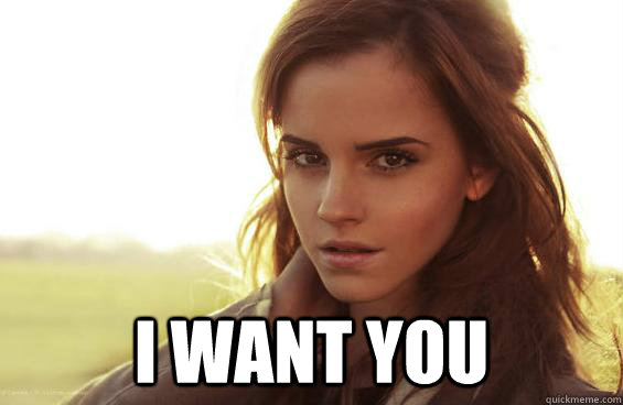  i want you  Emma Watson Tease