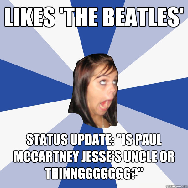 Likes 'The Beatles' Status Update: 