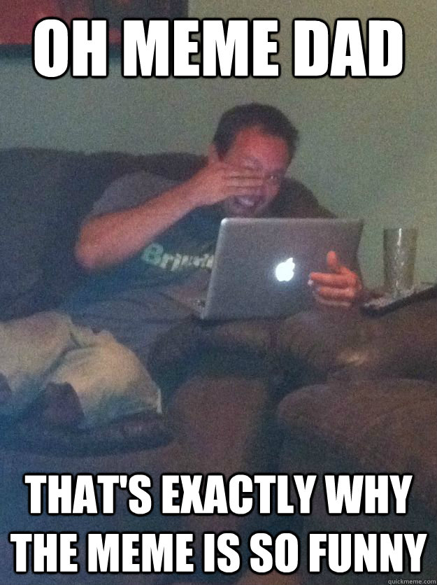 Oh Meme dad that's exactly why the meme is so funny  Reddit Meme Dad