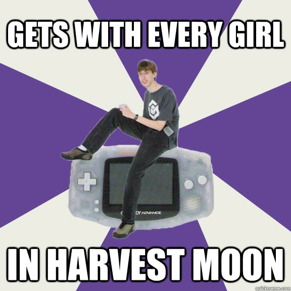 Gets with every girl in harvest moon - Gets with every girl in harvest moon  Nintendo Norm