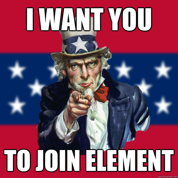 i want you to join element  Uncle Sam