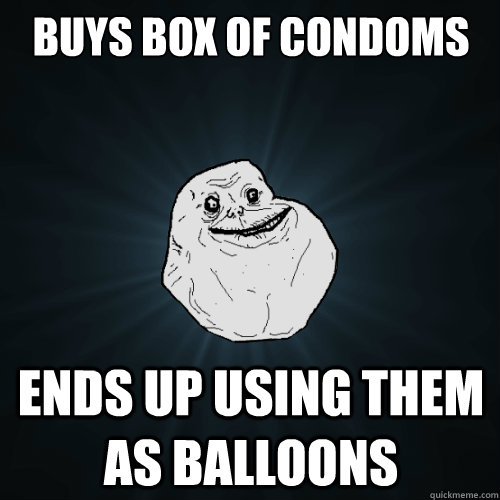 Buys box of condoms ends up using them as balloons   Forever Alone