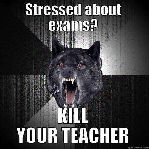 STRESSED ABOUT EXAMS? KILL YOUR TEACHER Insanity Wolf