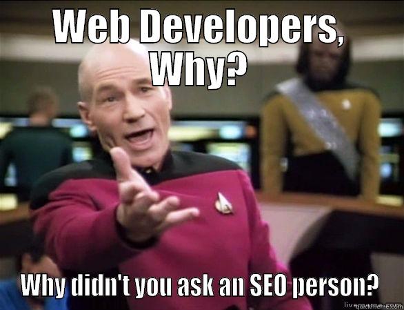 WEB DEVELOPERS, WHY? WHY DIDN'T YOU ASK AN SEO PERSON? Annoyed Picard HD