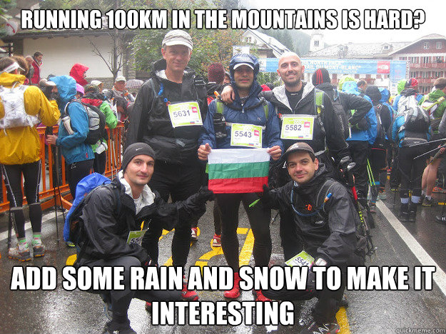 Running 100km in the mountains is hard? Add some rain and snow to make it interesting  ultra running