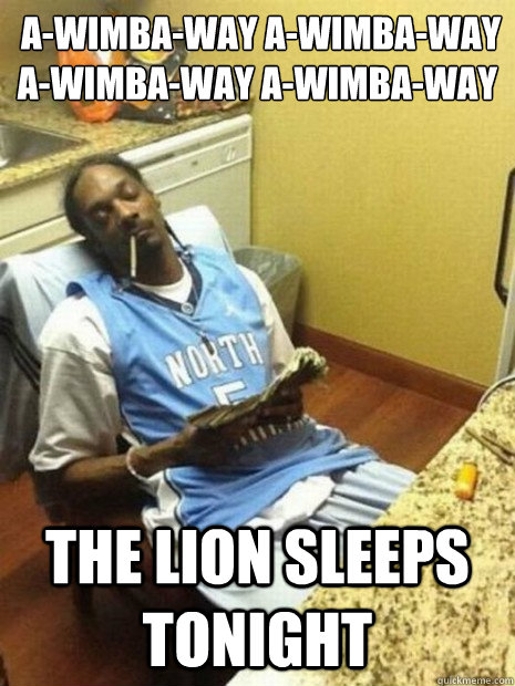  A-WIMBA-WAY A-WIMBA-WAY 
A-WIMBA-WAY A-WIMBA-WAY THE LION SLEEPS TONIGHT -  A-WIMBA-WAY A-WIMBA-WAY 
A-WIMBA-WAY A-WIMBA-WAY THE LION SLEEPS TONIGHT  snooplion