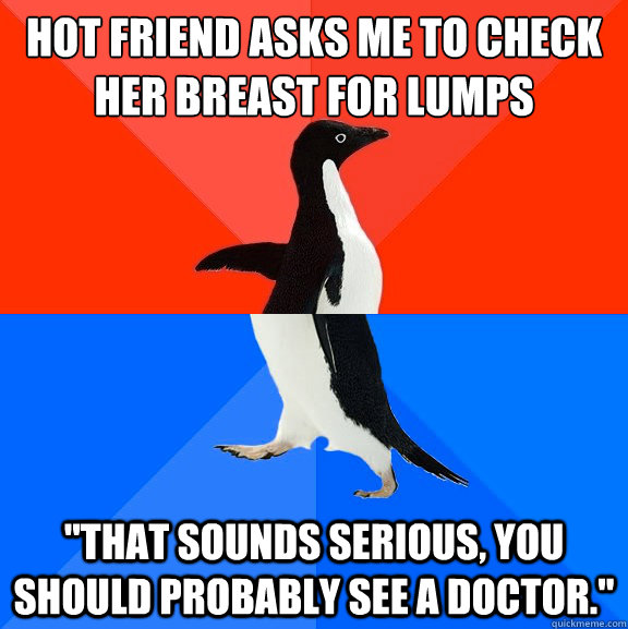 Hot friend asks me to check her breast for lumps 