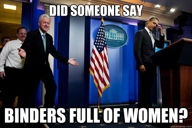 Did someone say Binders full of women?  