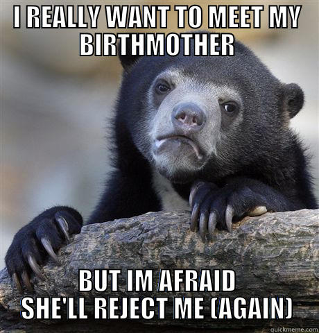 I REALLY WANT TO MEET MY BIRTHMOTHER BUT IM AFRAID SHE'LL REJECT ME (AGAIN) Confession Bear