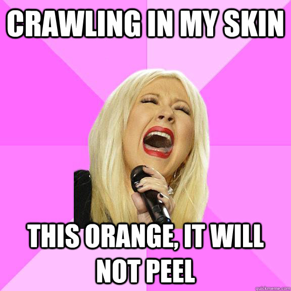 Crawling in my skin This orange, it will not peel  Wrong Lyrics Christina
