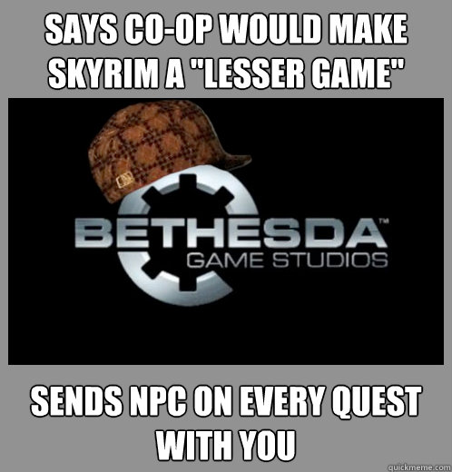 Says co-op would make Skyrim a 
